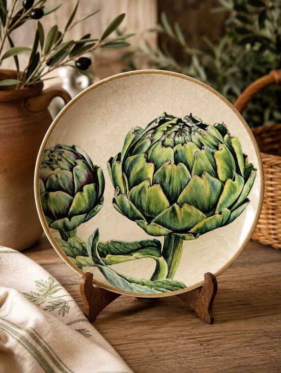 William Sonoma Other - Williams Sonoma Artichoke Salad Plate Portugal Tuscan Botanical Decor
